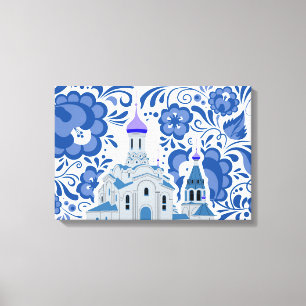TOILE ART TEMPLE RUSSE STRETCHÉ CANVAS ART IMPRIMER
