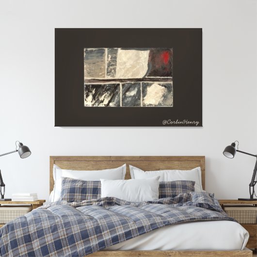 Toile Art Texturé Abstrait Neutre Moderne (Insitu(Chambre))