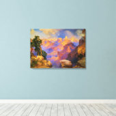 Toile Art Thomas Moran, Grand Canyon avec arc-en-ciel (Insitu (Plancher de Bois))