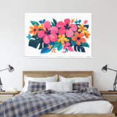 Toile art tropical de milieu de siècle (Insitu(Chambre))