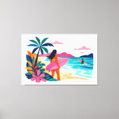 Toile art tropical de milieu de siècle (Recto)