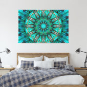 Toile Art Turquoise 1 enveloppé (Insitu(Chambre))
