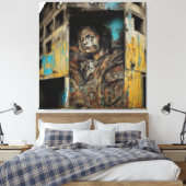 Toile Art urbain sur un bâtiment abandonné (Insitu(Chambre))