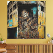 Toile Art urbain sur un bâtiment abandonné (Insitu(Salon))
