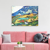 Toile Art Van Gogh - Paysage des Alpilles (Insitu(Salon))