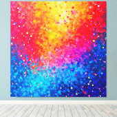Toile Art vibrant d'explosion d'étoiles en confettis (Insitu (Plancher de Bois))