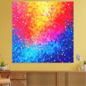 Toile Art vibrant d'explosion d'étoiles en confettis (Insitu(Salon))