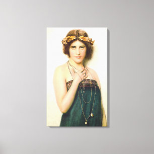 Toile Art vintage La Dame Grecque