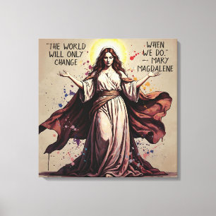 Toile Art Vintage Mary Magdalene Citation 
