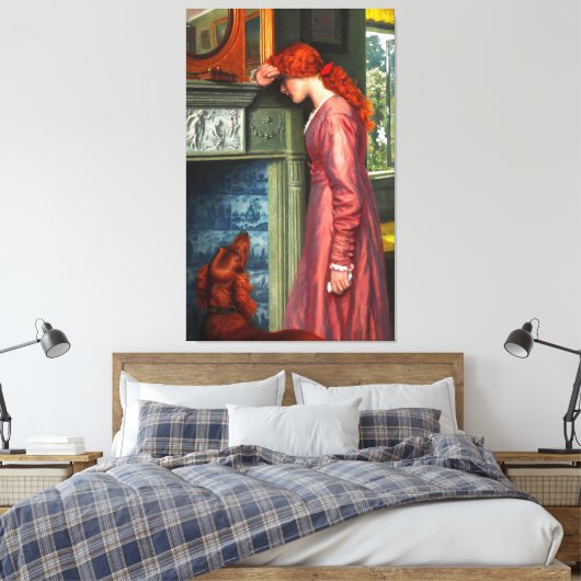Toile ARTHUR HUGHES A PASSING CLOUD 1900 Pré-Raphalites (Insitu(Chambre))