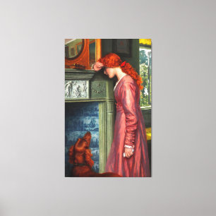 Toile ARTHUR HUGHES A PASSING CLOUD 1900 Pré-Raphalites