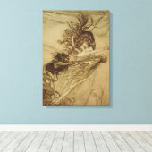 Toile Arthur Rackham | Les Rhinemaidens taquinant Alberi (Insitu (Plancher de Bois))