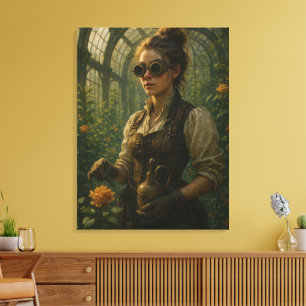 Toile Artiste jardinier victorien Steampunk