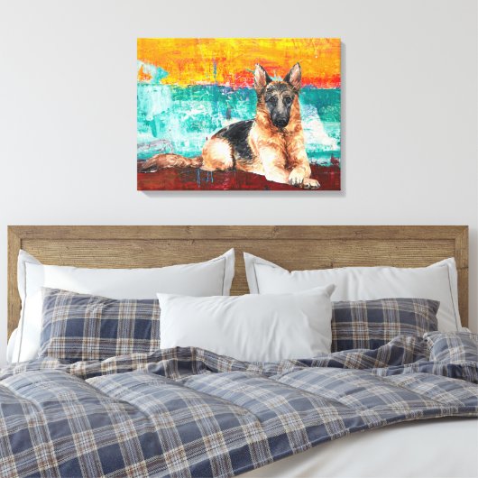 Toile Artistic German Shepherd Abstract (Insitu(Chambre))