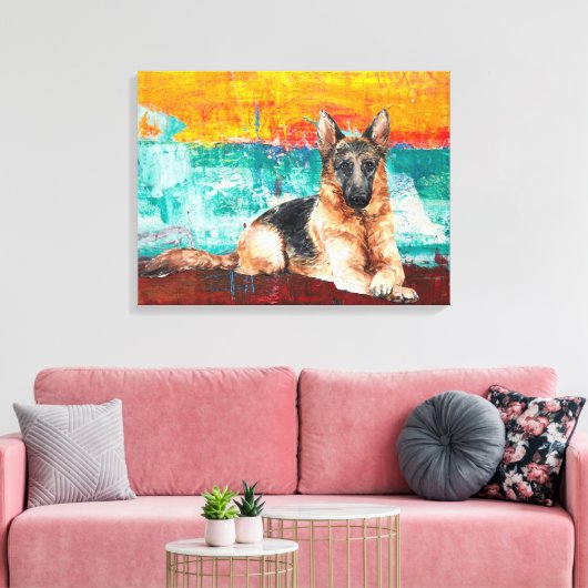 Toile Artistic German Shepherd Abstract (Insitu(Salon))