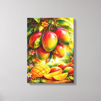 Toile Artistic Mango Orchard Illustration
