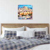Toile artistique avec vue sur l'Acropole d'Athènes (Insitu(Chambre))