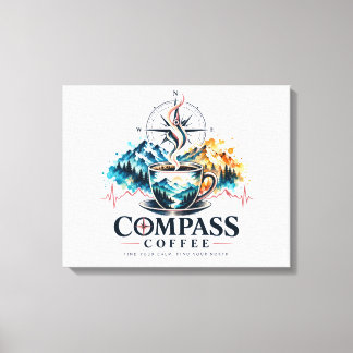 Toile artistique Compass Coffee Mountain