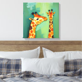 Toile artistique murale de girafe (Insitu(Chambre))