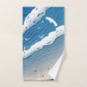 Toile artistique Vagues de l'océan bleu (Serviette à main)