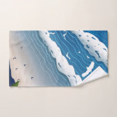 Toile artistique Vagues de l'océan bleu (Serviette à main)