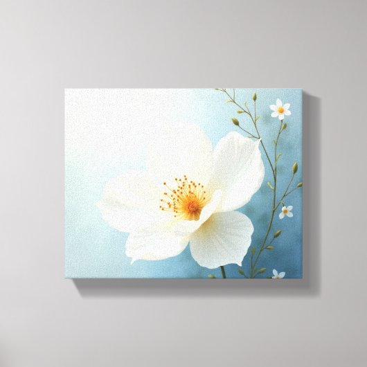Toile arts de peinture de fleurs de couleur blanche (Recto)