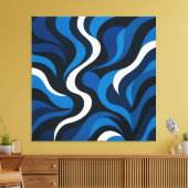 Toile Artsy Blue Wall Decor (Insitu(Salon))