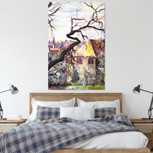 Toile Artwork d'architecture provençale française ancien (Insitu(Chambre))