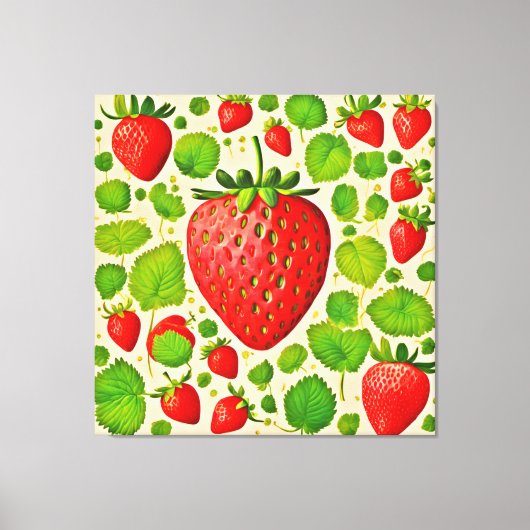 Toile Artwork de fraises dadaïstes (Recto)
