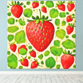Toile Artwork de fraises dadaïstes (Insitu (Plancher de Bois))