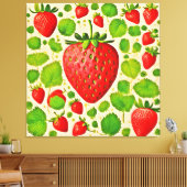 Toile Artwork de fraises dadaïstes (Insitu(Salon))