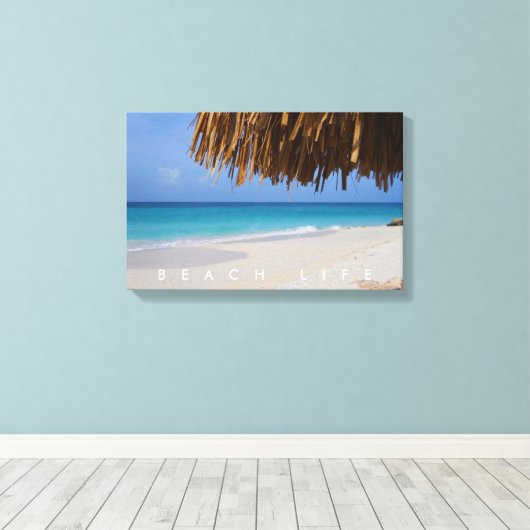 Toile Aruba Vue Océan Bleu Sandy Beach Life (Insitu (Plancher de Bois))