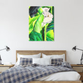 Toile Arum blanc Lily aquarelle tropicale florale (Insitu(Chambre))