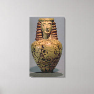 Toile Aryballos de Proto-Corinthien avec une tête