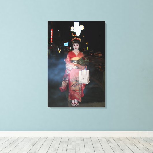 Toile Asakusa Geisha Neo Tokyo (Insitu (Plancher de Bois))