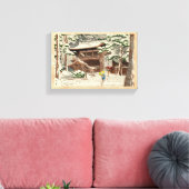 Toile Asano Takeji Neige dans Yuki Shrine shrine hanga a (Insitu(Salon))