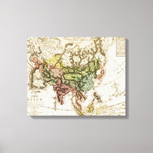 Toile AsiaPanoramic MapAsia 12