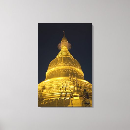 Toile Asie, Mayanmar, Yangon, temple bouddhiste à (Recto)