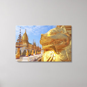 Toile Asie, Myanmar (Birmanie), Bagan (Pagan). Le Shwe 4