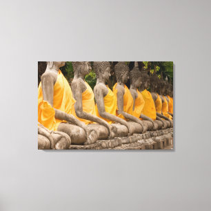 Toile Asie, Thaïlande, Siam, bouddhas à Ayutthaya