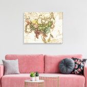 Toile AsieCarte panoramiqueAsie 12 (Insitu(Salon))