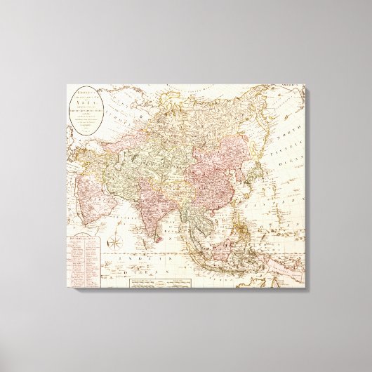 Toile AsieCarte panoramiqueAsie 3 (Recto)