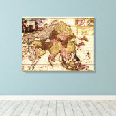 Toile AsieCarte panoramiqueAsie 4 (Insitu (Plancher de Bois))