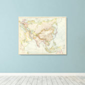 Toile Asien - Carte de l'Asie (Insitu (Plancher de Bois))