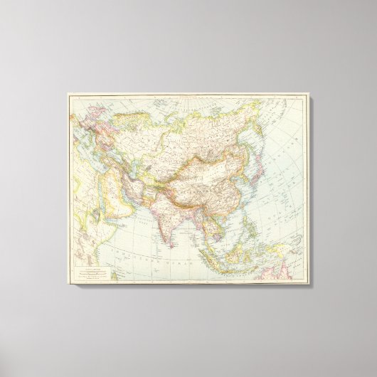 Toile Asien - Carte de l'Asie (Recto)