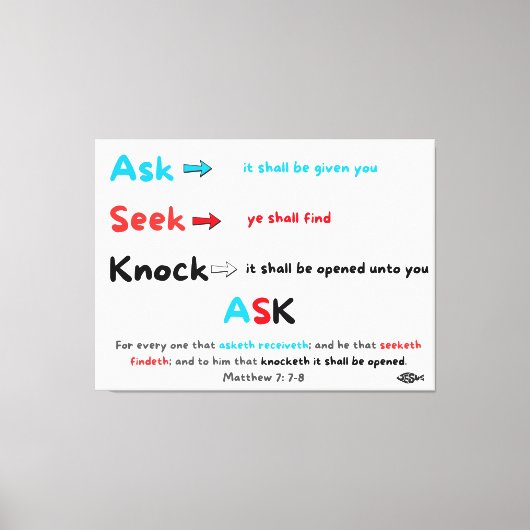 Toile Ask Seek Knock (Recto)