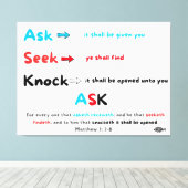 Toile Ask Seek Knock (Insitu (Plancher de Bois))