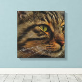 Toile Aslan Le Long Haired Tabby Cat (Insitu (Plancher de Bois))