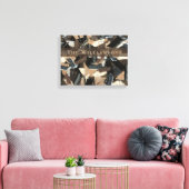 Toile Aspect Patchwork de Bandes Abstraites Neutres Pers (Insitu(Salon))