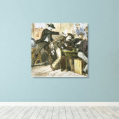 Toile Assassinat de 'Wild Bill' (W.B. Hickok) par Jack (Insitu (Plancher de Bois))